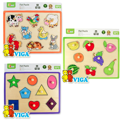 [VIGA] 꼭지 퍼즐 세트 (과일도형동물)-칭찬나라큰나라