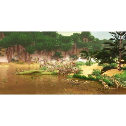 정글숲속배경현수막(공룡)-079-칭찬나라큰나라