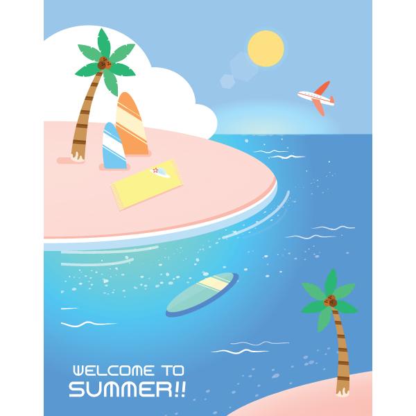 여름배경현수막 서핑 599-칭찬나라큰나라