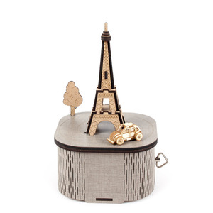 DIY 회전우드 오르골 – 파리 에펠탑(YM-955)-칭찬나라큰나라