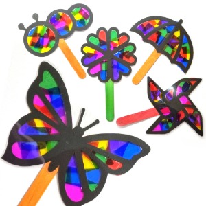 [아이꿈만들기[5인용]봄 썬캐쳐(택 1)-나비 애벌레 꽃 우산 바람개비-칭찬나라큰나라