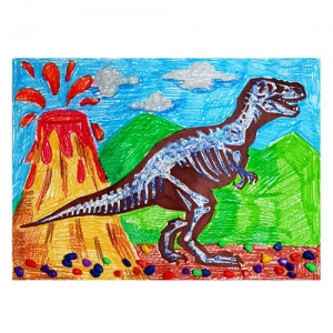 [만들기그림]공룡화석 꼴라주 표현하기-칭찬나라큰나라