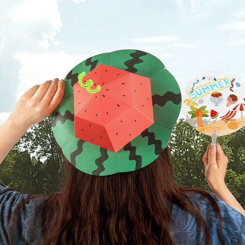 어린이집 수박 모자 만들기-칭찬나라큰나라