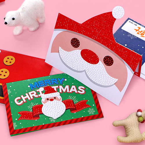 크리스마스 보석십자수 카드 (2종 택1)  - 최소구매 3개-칭찬나라큰나라