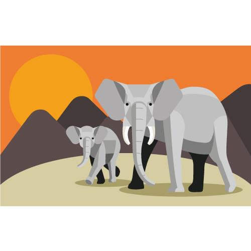 동물현수막(코끼리)-105-칭찬나라큰나라