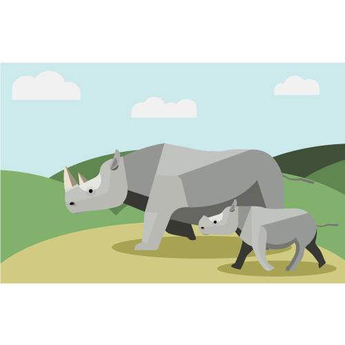 동물현수막(코뿔소)-106-칭찬나라큰나라