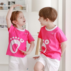 발바닥(Pink) (교사용 티도 있음) 유치원 어린이집 원복 단체복